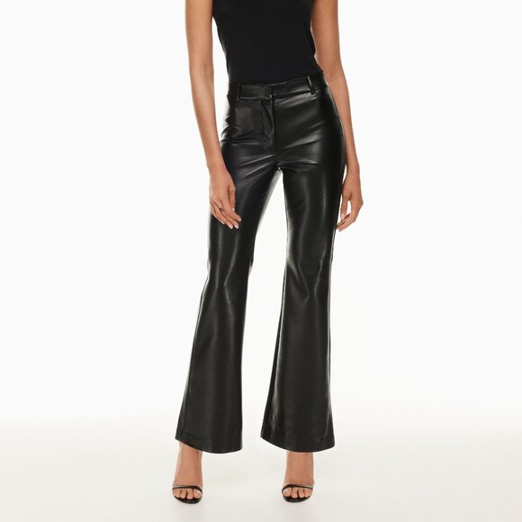 Wilfred Pants - NWOT Wilfred Cabaret Black Flare Vegan Leather Flare Pants Sz 4